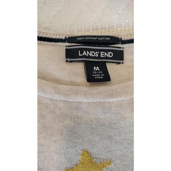 Lands End Women's Size Medium 3D Christmas Tree SupimaCotton Sweater Cottagecore - Picture 3 of 16